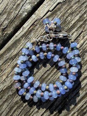 Elegant zoisite / Hematite Beaded wrap Bracelet / Necklace / anklet